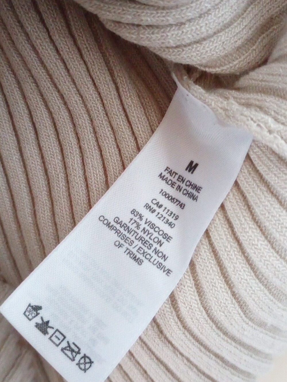 Dynamite Medium Off-Shoulder Ribbed Sweater Top - Cream - Picture 14 of 15